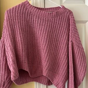 FAVLUX Dusty Rose Knit Sweater